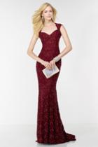 Alyce Paris - 6586 Beaded Lace Sweetheart Sheath Dress