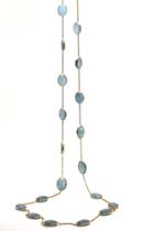 Tresor Collection - Aquamarine Oval Long Necklace In 18k Yellow Gold 6126692164