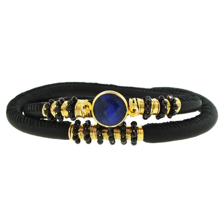 Mabel Chong - Double Wrapped Aroma Black Leather Bracelet