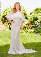 Enchanting By Mon Cheri - 118145 Corded Lace Trumpet Wedding Gown