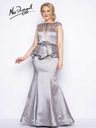 Mac Duggal Plus Size - 77003 High Neck Gown In Charcoal