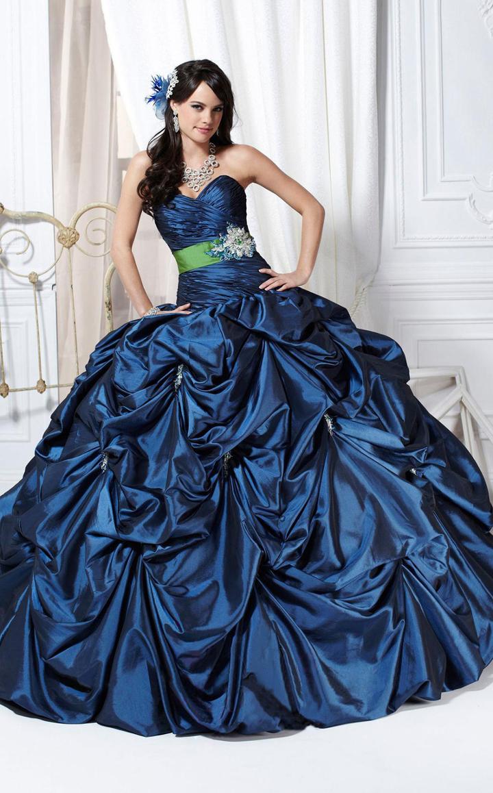Tiffany Designs - 56218 Strapless Shirred Wrap Bodice Ballgown