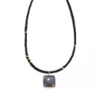 Nina Nguyen Jewelry - Petite Square Gold & Oxidized Necklace
