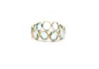 Tresor Collection - Blue Topaz Slices Stackable Ring Bands In 18k Yellow Gold
