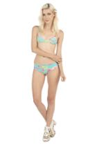 Lolli Swimwear - Moon Lover Top In Blossom/goldie