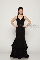 Milano Formals - Embellished Black Fitted Evening Gown E2064