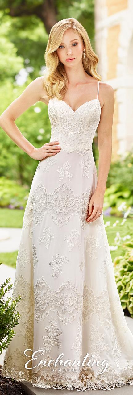 Enchanting By Mon Cheri - 118155 Sleeveless Lace Wedding Dress