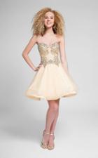Terani Couture - Beautiful Bejeweled Sweetheart Short Dress 1711p2238