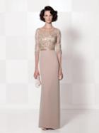Cameron Blake By Mon Cheri - 114654 Long Dress In Apricot