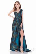 Terani Evening - One-shoulder Floral Print Evening Gown 1621e1480