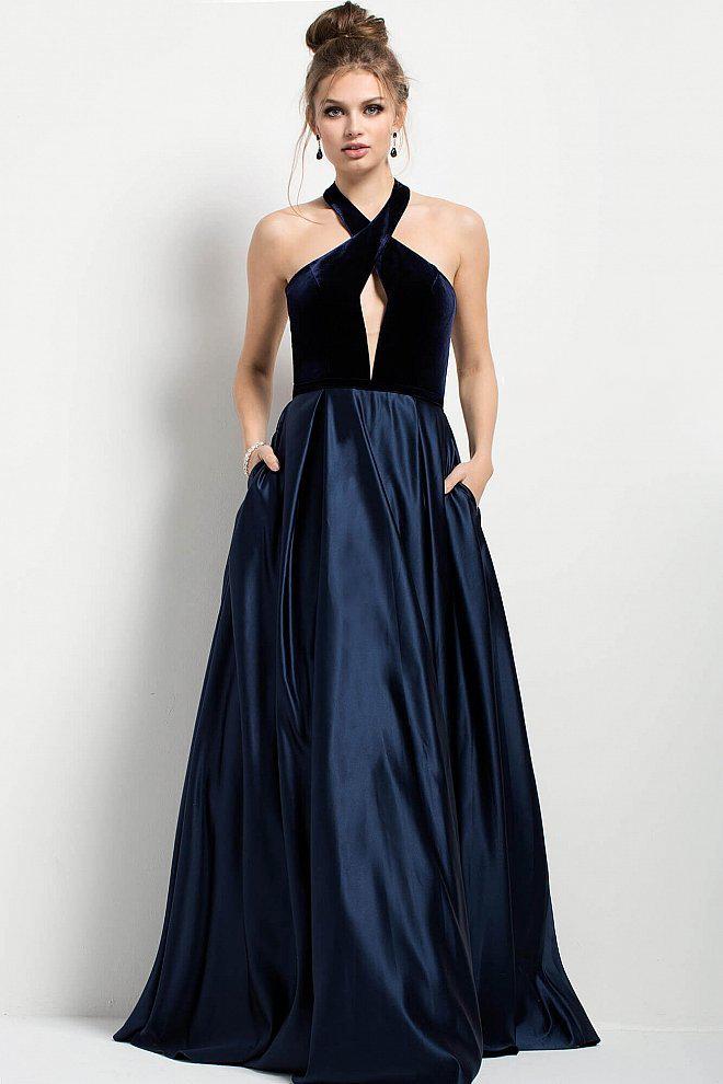 Jovani - 51509 Cross-halter Ballgown