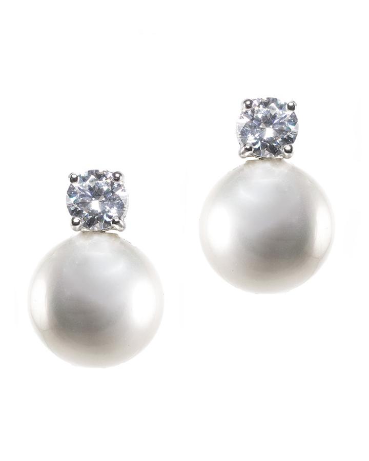 Jarin K Jewelry - Classic Pearl And Cz Earrings