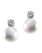 Jarin K Jewelry - Classic Pearl And Cz Earrings