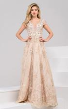 Jovani - 48943 Gilded Lace Evening Gown