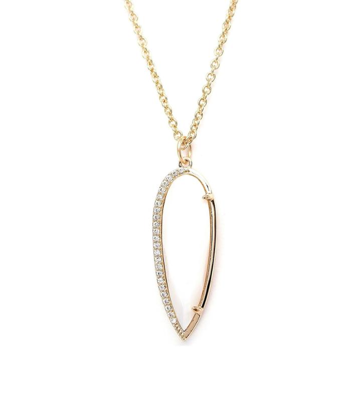 Rachael Ryen - Pave Drop Pendant Mother Of Pearl