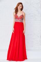 Angela & Alison - 71012 Beaded Sweetheart Neck A-line Gown