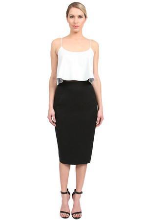 Black Halo Genevieve Sheath Dress In Black/white