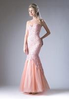 Cinderella Divine - Strapless Jeweled Lace Mermaid Gown