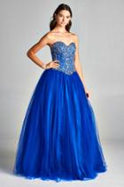 Aspeed - L1895 Bejeweled Strapless Sweetheart Evening Ballgown