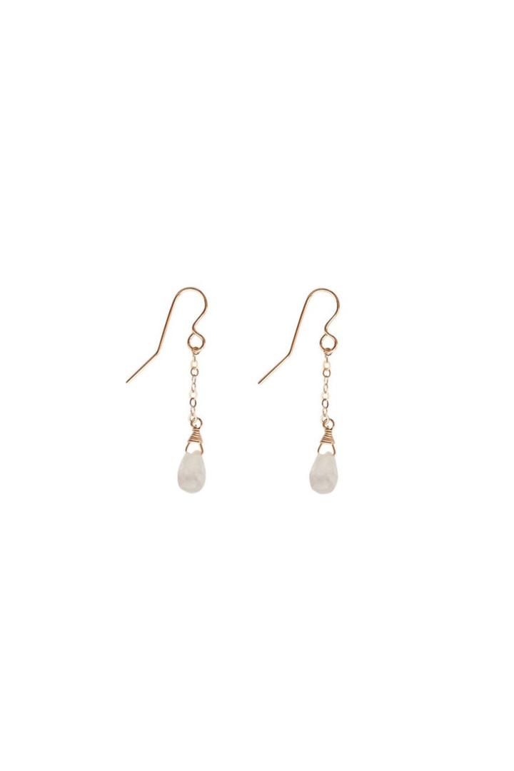 Heather Gardner - Bridal Faceted Moonstone Drop Earrings