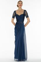Alyce Paris Black Label - 29580 Lace Embellished Chiffon Long Gown