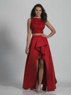 Dave & Johnny - A6178 Sleeveless Bateau Two Piece Evening Gown