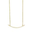 Rachael Ryen - Curved Bar Necklace Gold