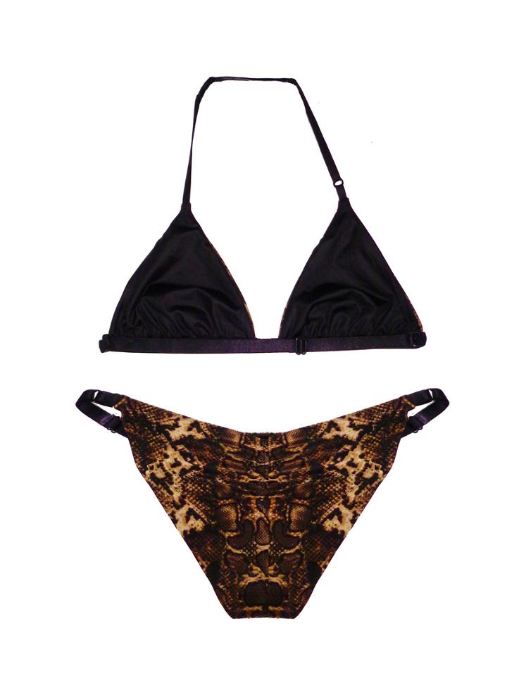 Leah Shlaer Swimwear - The Triumph Bikini Bottoms In Python