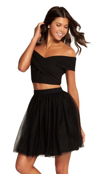 Harper And Lemon - 22111 Two Piece Off-shoulder Cocktail Dress