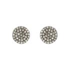 Teri Jon - Brooklyn Flat Disc Diamond Earring Studs