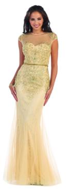 May Queen - Stunning Beaded Illusion Sweetheart Neck Mermaid Gown Rq7292