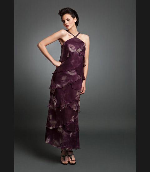 Daymor Couture - 34512 Beaded Neck Layered Dress