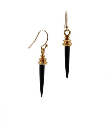 Lori Kaplan Jewelry - Onyx Smooth Drop Earrings