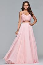 Faviana - 10042 Two-piece Sleeveless Beaded Chiffon Dress