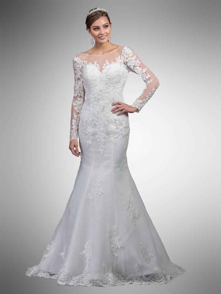 Dancing Queen - 12 Illusion Long Sleeve Wedding Dress