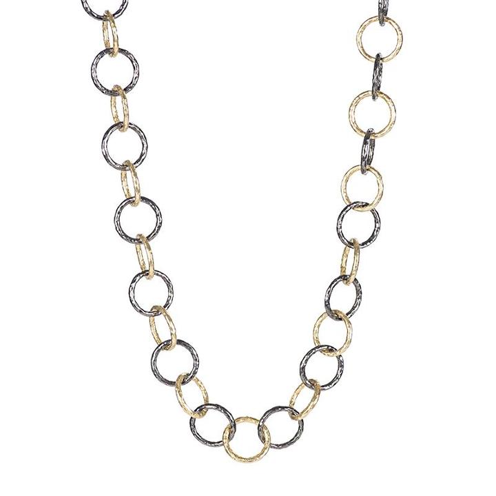 Ashley Schenkein Jewelry - Telluride Two-tone Circle Link Chainã¢