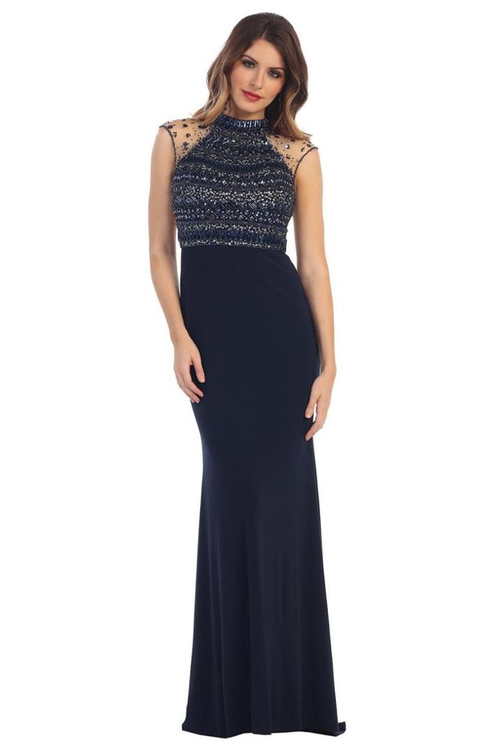 Fitted Dress With Embellished Empire Waist Top