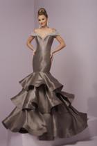 Tiffany Homecoming - Bejeweled Portrait Neck Mermaid Dress 46075