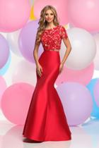 Zoey Grey - Two-piece Lace Illusion Mermaid Gown 30849