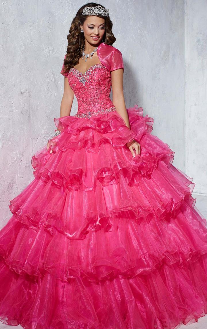 Tiffany Designs - 56253 Beaded Sweetheart Tiered Ballgown