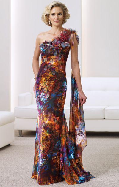 Montage By Mon Cheri - 211916 Long Dress In Multi