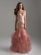 Madison James - 18-625 Sleeveless Sequined Mermaid Gown