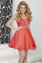 Tiffany Homecoming - Strapless Pleated Sweetheart Iridescent Chiffon A-line 27054