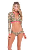 Luli Fama - Rashguard Zip Up Bomber In Multicolor