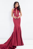 Rachel Allan Prima Donna - 5002 Fitted High Neck Trumpet Gown