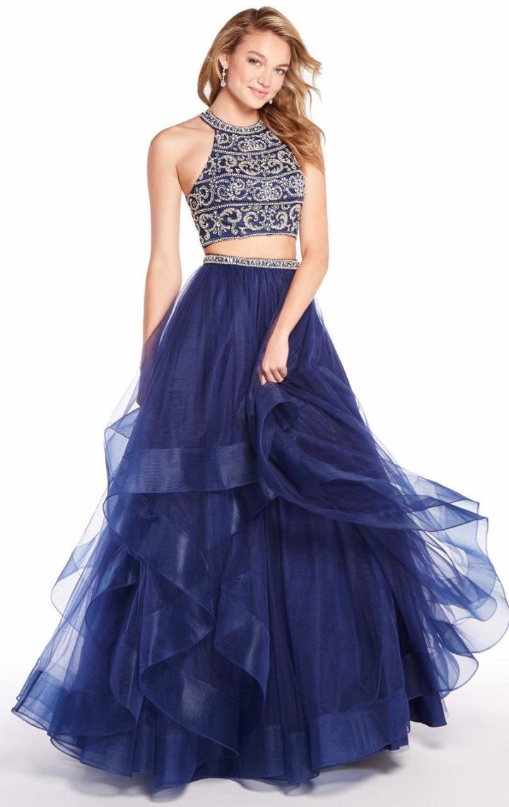 Alyce Paris - 60209 Two Piece Halter Strappy Ballgown