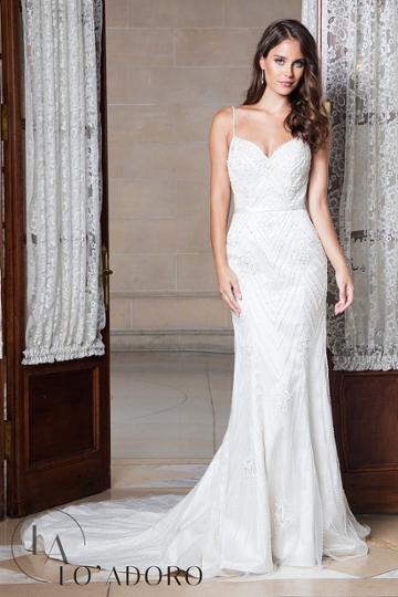 Rachel Allan Bridal - Beaded Sweetheart Sheath Gown With Train M617