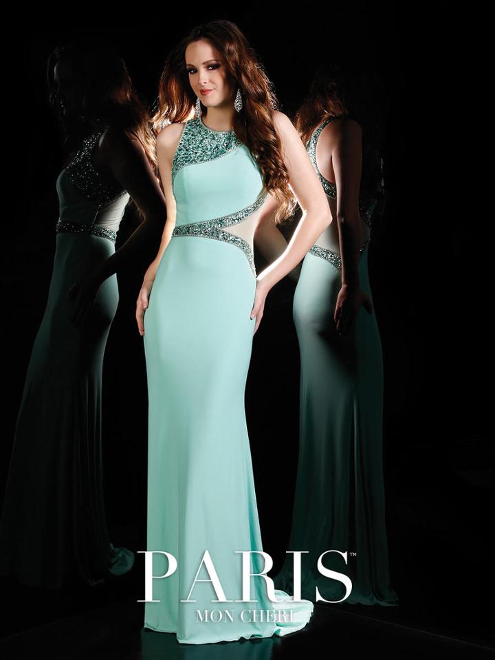 Paris Prom By Mon Cheri - 116767 Long Dress In Mint