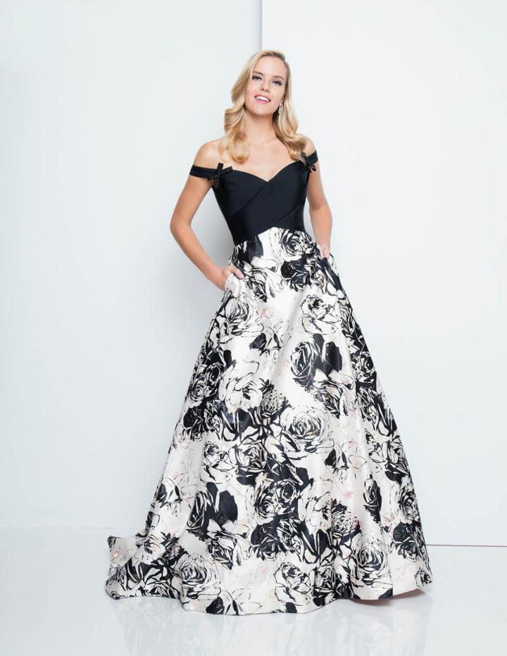 Terani Couture - 1813e6355 Off-shoulder Floral Ballgown