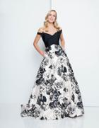 Terani Couture - 1813e6355 Off-shoulder Floral Ballgown